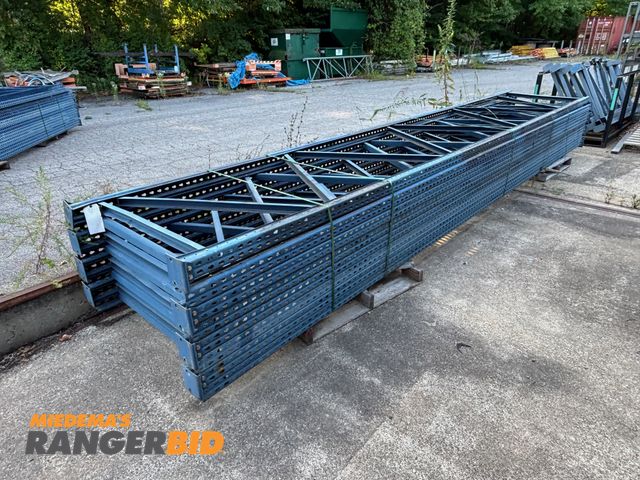 Lot 30-8 - LOT OF (8) Teardrop Pallet Racking Uprights 44"W x 21' H