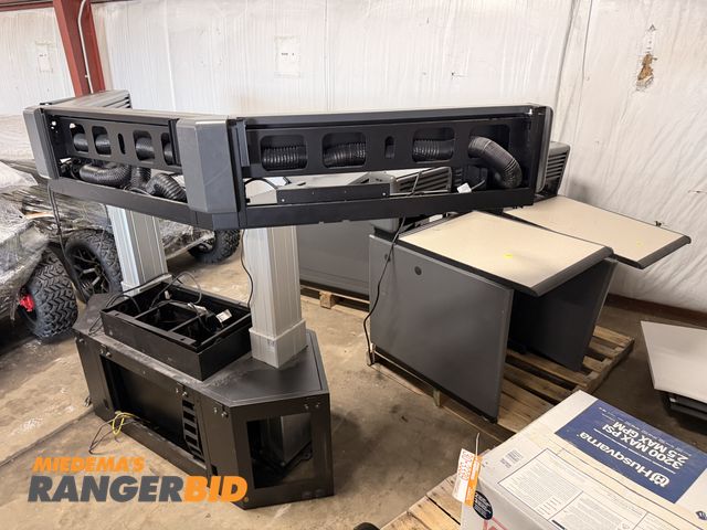Lot 30-3338 - Lot of (2) Command Center Style Desks as well as counter tops and cabinets.