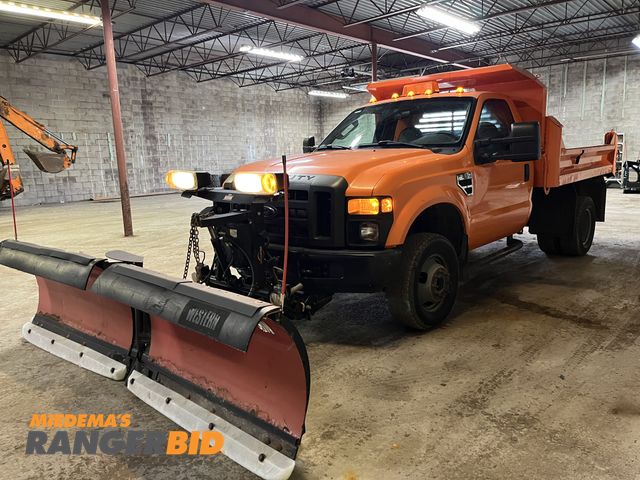 Lot 30-4760 - 2008 Ford F-350 with Plow with 78,288 miles Regular Cab Dump Bed Pickup Truck 4x4