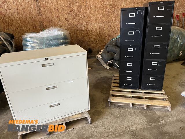 Lot 30-3760 - Lot of (3) Filing cabinets