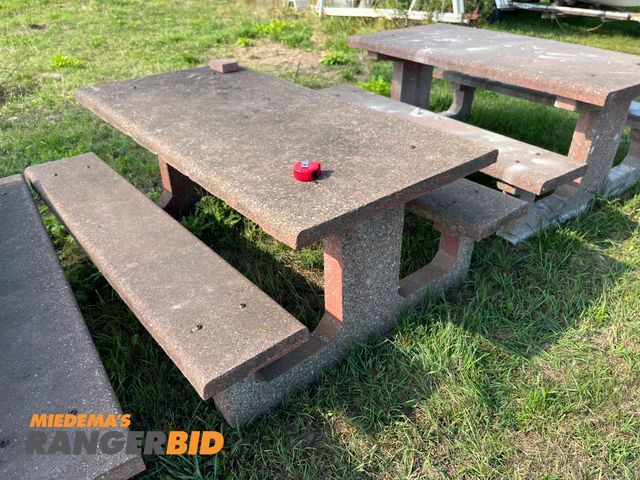 Lot 30-3427 - (1) Concrete Picnic Table (assembled). Seller will load.
