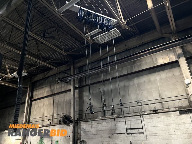 Lot 30-4516 - (3) Sets Grease &amp; Oil Hose Reels with Nozzles and hoses