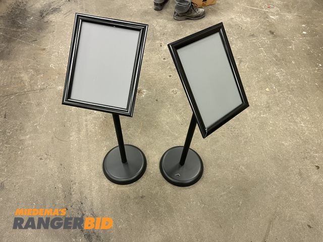 Lot 30-10917 - Lot of 2 adjustable display signs