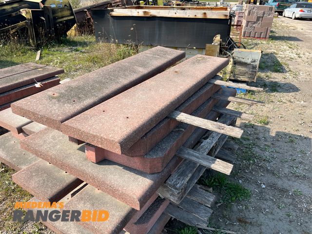 Lot 30-3430 - (1) Concrete Picnic Table, Not assembled. Seller will load. Does not come with hardware. It is the top table in the stack.