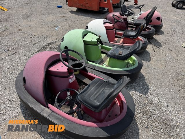 Lot 30-54625 - (5) Bumper buggy electric carts, missing batteries, non working