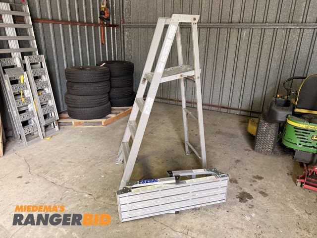 Lot 30-3261 - Werner Aluminum Platform and Ladder