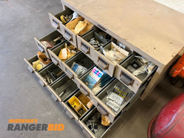 Lot 30-3814 - Cabinet full of audio parts.