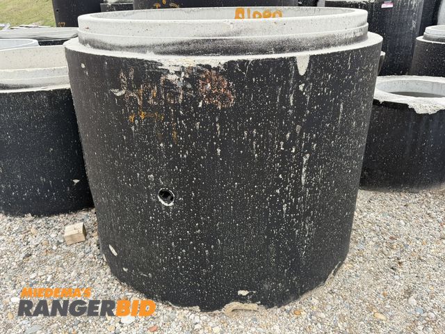 Lot 30-5869 - (1) 42.5" tall concrete manhole tube with 4' entry and steps.