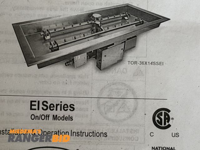 Lot 30-5706 - (1) HPC EI Series, electronic ignition fire pit insert, model TOR-66X16SSEI-H, natural gas unit, 300...