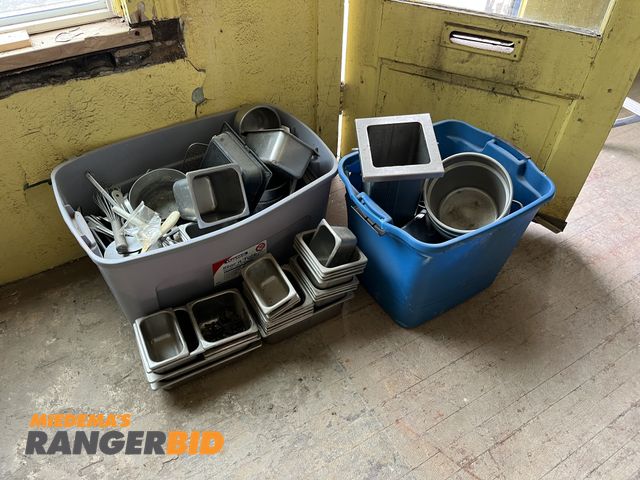 Lot 30-4554 - Lot includes Pots, Serving Trays, and Utensils