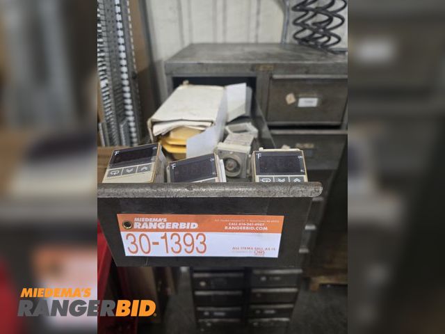 Lot 30-1393 - Steel drawer cabinet with PID temperature controllers, heaters and misc. sensors.  All drawers work.