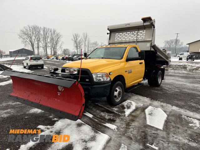 Lot 30-4853 - 2013 Ram 3500 with Plow 69,270 miles Regular Cab Dump Bed Pickup Truck 4x4