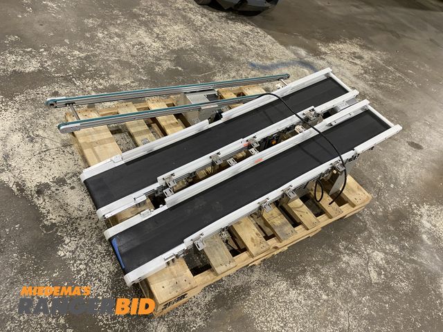 Lot 30-39 - Lot of 3 light Duty Conveyors MiSUMi CVGTN-147-1400-25-TA110-SCM-18-S-B-ANT6-Q12-M4-SCB Dual Track, ...