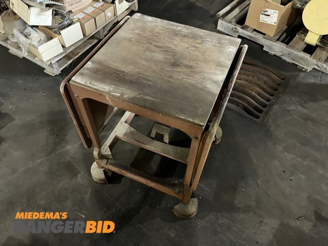 Lot 30-774 - Small Wooden Table with folding sides see pics for sizes