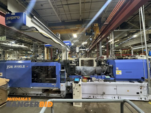 Lot 30-1002 - 2007 JSW J610 ELIII 1400H Plastic Injection Molding Machine 610-Ton, Electric, 43.6oz Shot Size, 76m...