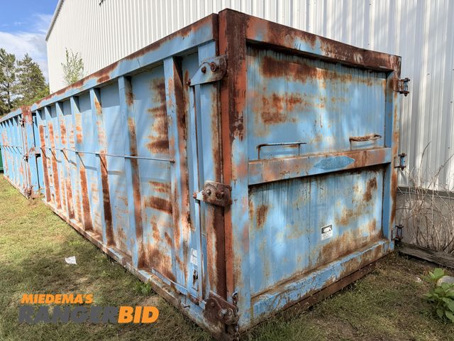 Lot 30-3619 - Leland 7711-40 Roll off Dumpster 54" hook 93" tall x 8' x 22' Metal