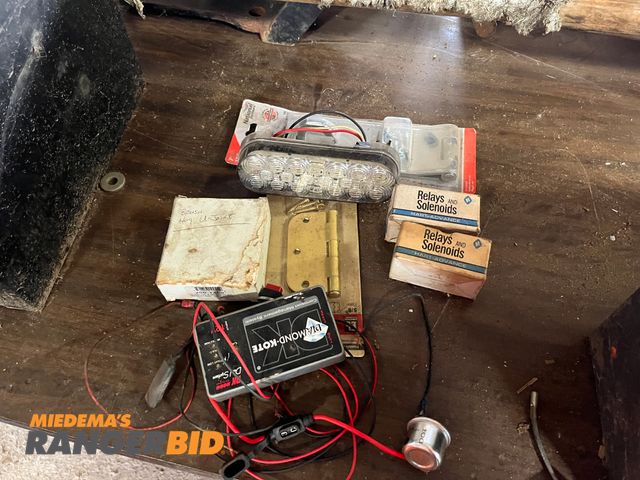 Lot 30-592 - Lot of Miscellaneous Parts including lights, Solenoids, Brackets
