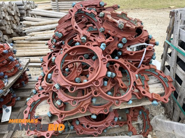 Lot 30-5835 - Lot of approx. (60) 8" EBAA Iron, Series 2000PV, 8" retainer joint restraints for PVC.