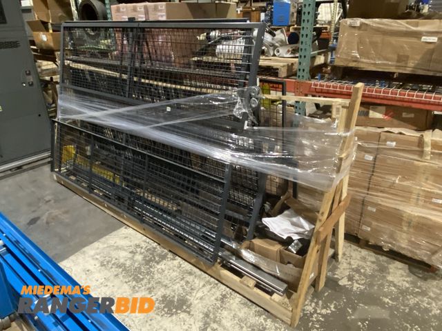 Lot 30-18 - WireCrafters RackBack Wire Mesh Pallet Rack Door Assembly, Misc. Pieces. 

Seller will assist with l...