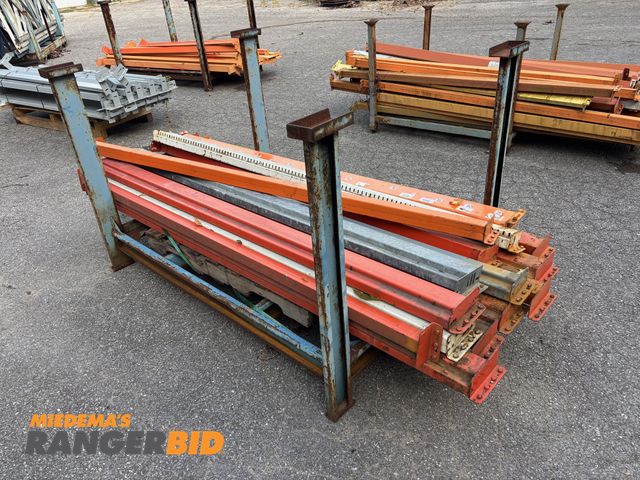 Lot 30-24 - LOT OF (16) Teardrop Style Pallet Racking Crossbeams Various Assortment, most are 96" Assortment, ma...