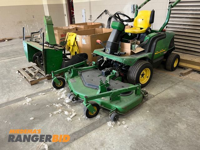 Lot 30-3567 - 2002 John Deere 1435 Diesel and Snow Blower Commercial Lawn Mower