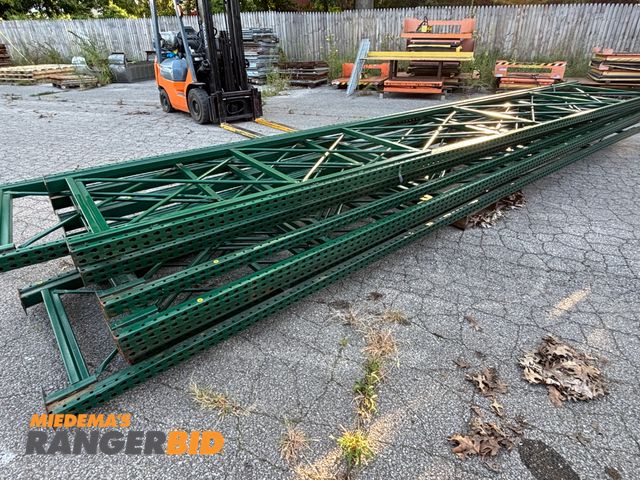 Lot 30-6 - LOT OF (9) Teardrop Pallet Racking Uprights 44"W x 22' H
