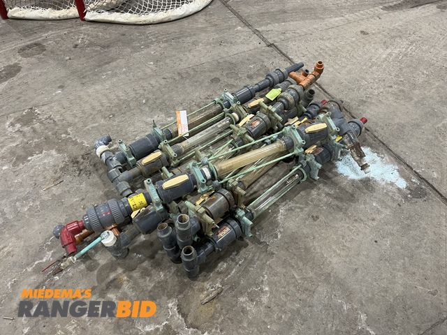 Lot 30-986 - Lot of (8) Glass Manometers - Allow for visual determination and adjustment of carrier water / chemi...