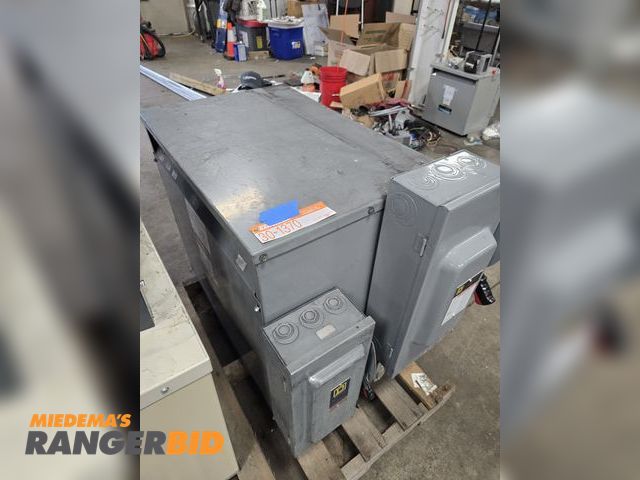 Lot 30-1370 - 75 KVA Transformer with Disconnects.  Fork truck on site to load