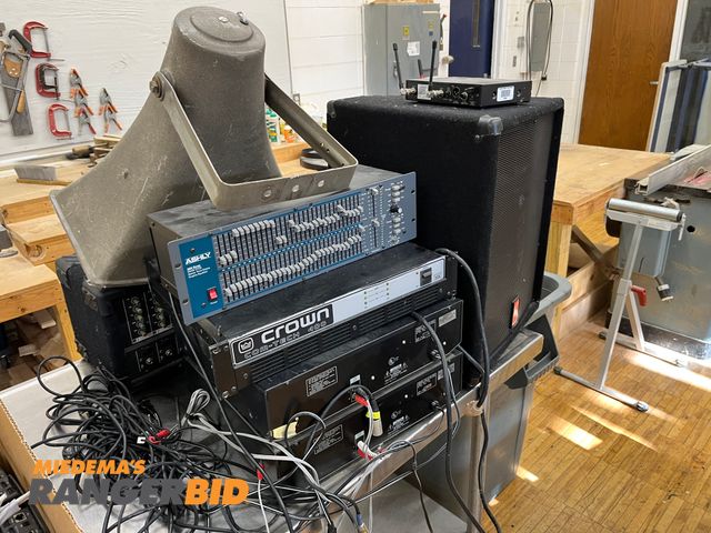 Lot 30-3801 - Football Stadium Speaker Equipment. Comes with what is shown.