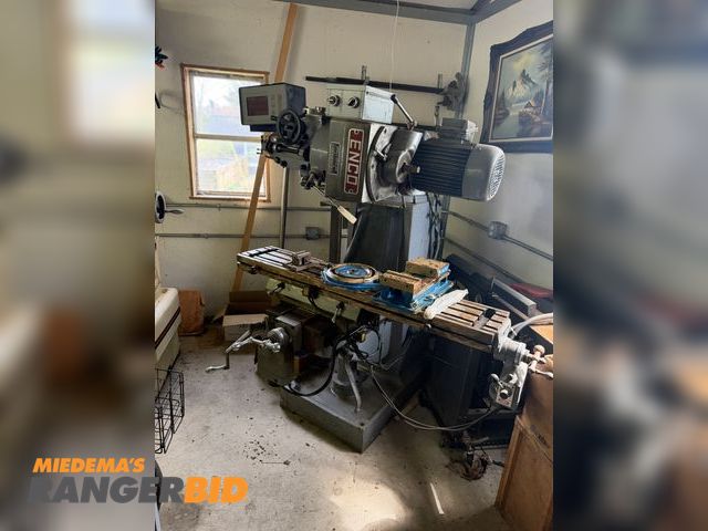 Lot 30-3452 - 1996 Enco 100-1598 Vertical Milling Machine 54" x 10" slotted table, 78-4800 RPM, R8 spindle, 3 HP 3...