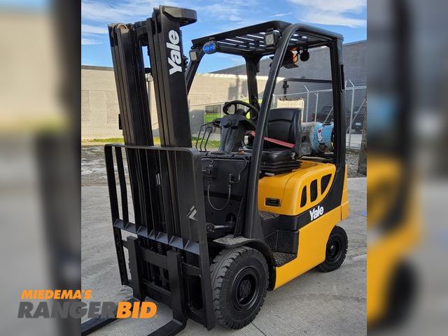 Lot 30-10106 - 2019 Yale 3,000lbs Capacity Pneumatic Forklift Model GLP030VX, Sold as is where is, make your own in...