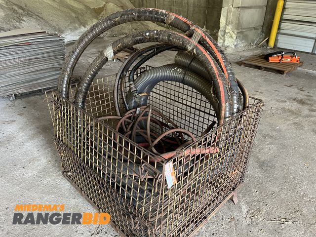 Lot 30-2354 - Assorted Hoses with Metal Basket