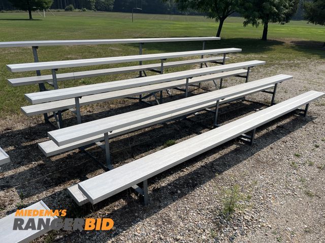 Lot 30-1604 - Allstar Bleachers Aluminum Bleachers (5) rows of seats.  15' long, 9' wide, 4' tall.
