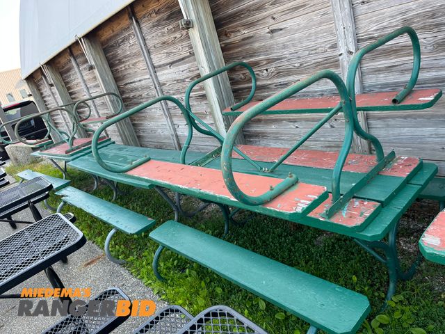 Lot 30-4024 - 5 Picnic Tables (2) 8 footers and (3) 6 footers