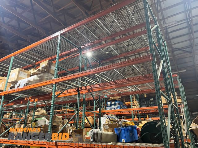 Lot 30-597 - 90' of Pallet Racking 42" deep 16' tall there are (10) 9' sections Steel