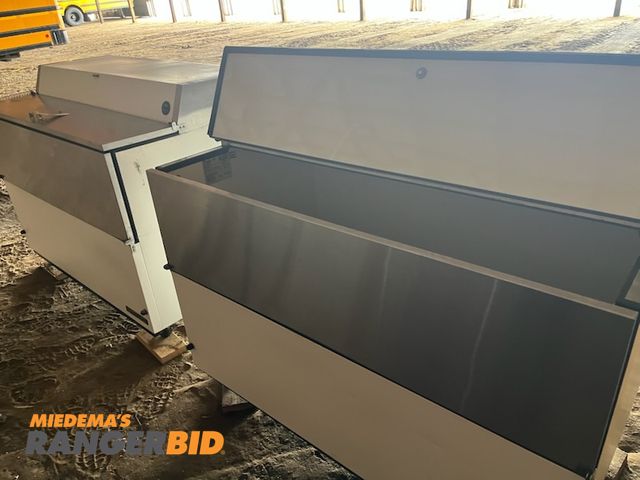 Lot 30-1176 - Commerical Refrigerator (2) TRUE Refrigerated 15 case Milk Coolers with casters, flip down serving d...