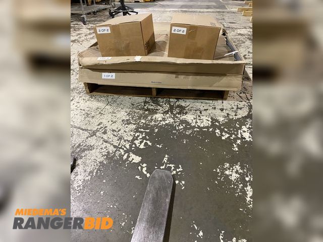 Lot 30-221MV - Lot of 2 New ULINE H-4055F Bulk Container Dolly 48"x40" w/5" Phenolic Casters. Black Container Not I...