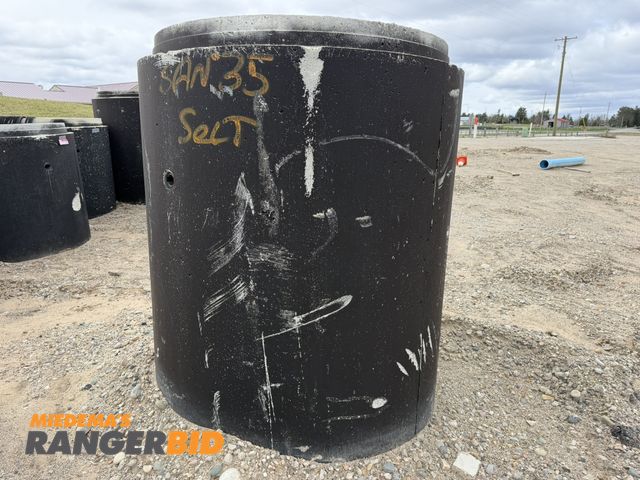 Lot 30-5861 - (1) 64" tall concrete manhole tube with 4' entry and steps.