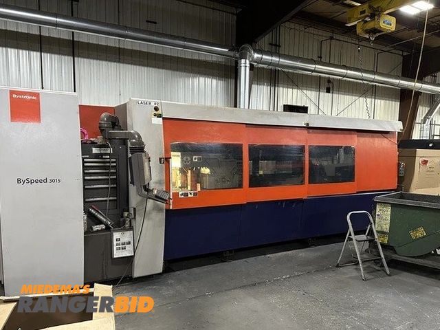 Lot 30-802671 - 2009 BYSTRONIC BySpeed 3015 6000W 5'x10' CO2 Laser Good working 6000W Laser. Oxygen, Nitrogen, and t...