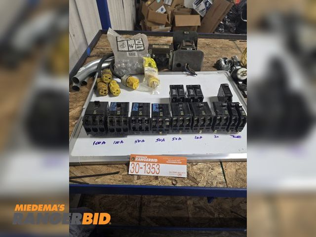 Lot 30-1353 - Breakers, Transformer, Plugs and Sockets