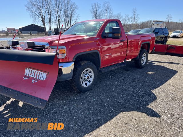 Lot 30-4329 - 2018 GMC Sierra 3500 Regular Cab Long Box Plow Truck 4x4