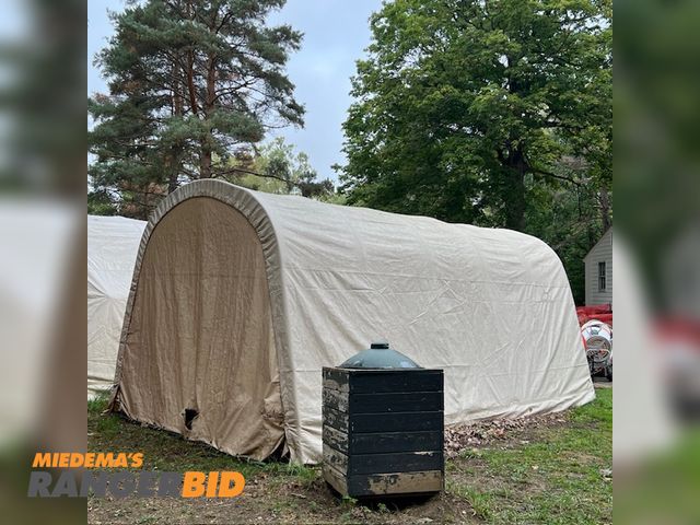 Lot 30-9814 - 1 Shelterlogic 10 foot by 20 foot round top carport Waterproof polyethylene fabric carport