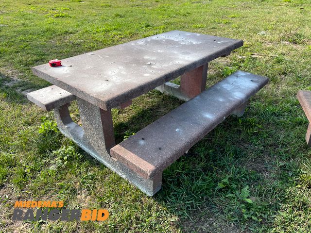 Lot 30-3425 - (1) Concrete Picnic table (assembled) seller will load