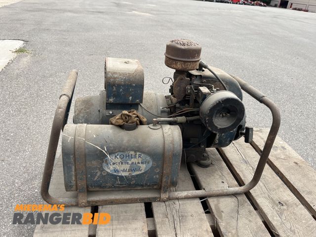 Lot 30-1716 - Kohler Electric Plant Generator Portable Gas Powered Recoil Start Antique