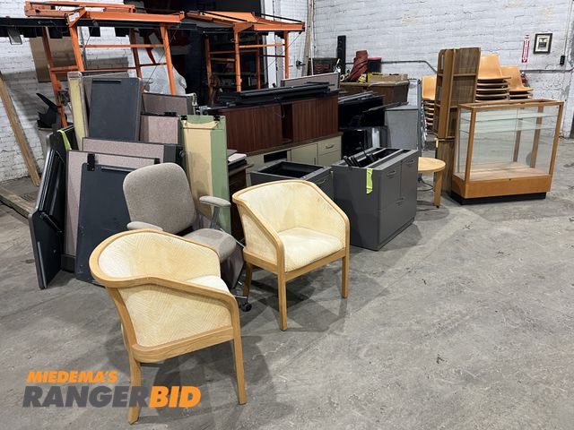 Lot 30-4935 - Large lot of office furniture and equipment.