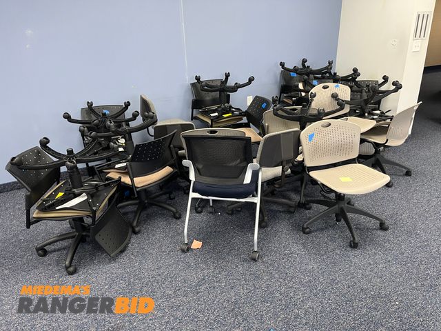 Lot 30-691 - Lot includes all the office chairs shown.