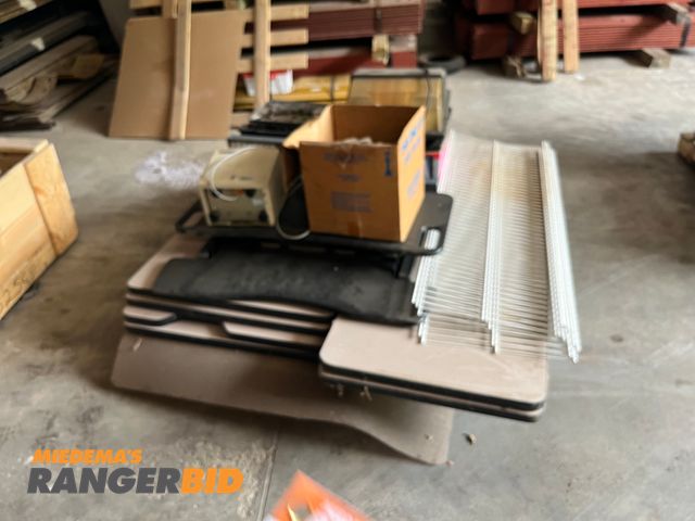 Lot 30-3906 - Lot includes everything on this pallet. Desk top, Stand and Play, Tracy timeclock and more!