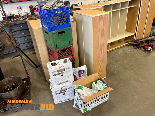 Lot 30-3812 - 1 Pile Lot includes 4 crates with plumbing parts, wire, electrical panel, and more