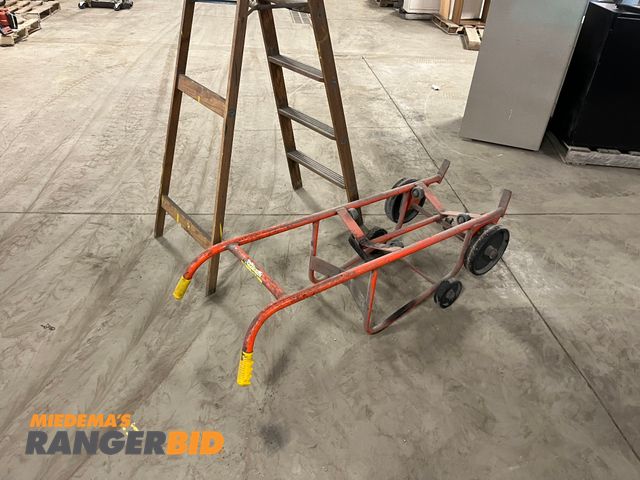 Lot 30-533 - Lot includes Dispensing Drum Truck and  Wood ladder