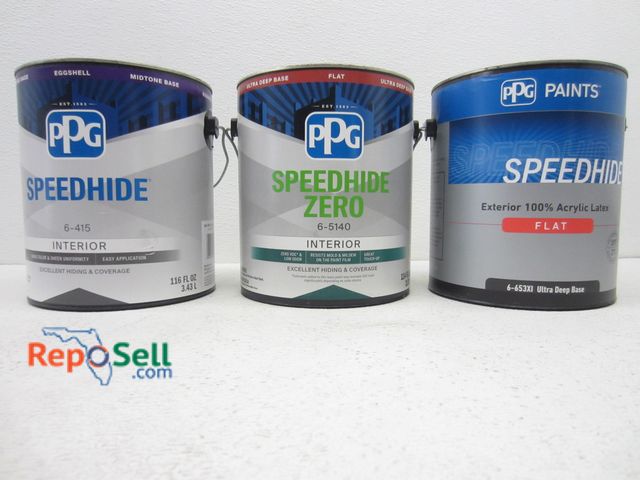 Reposell.com - Lot 31-2182 - (3) 4.43 Liter Cans PPG Speedhide: (2 ...